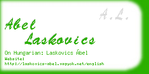 abel laskovics business card