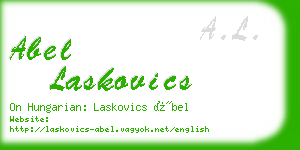 abel laskovics business card